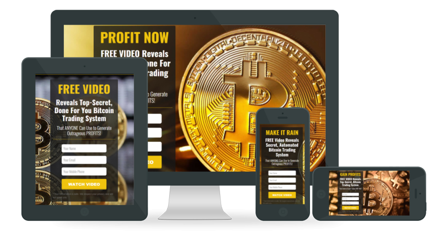 crypto currency lead capture pages